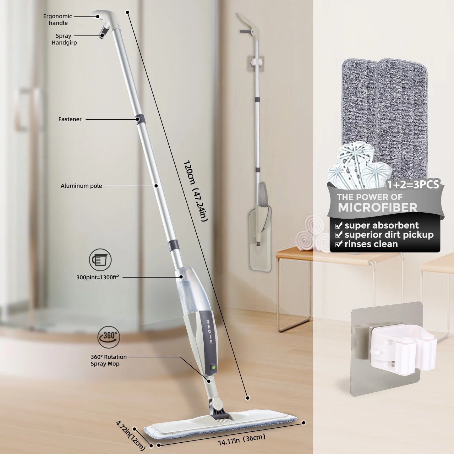 ZenGrounding™ Effortless Clean Vacuum Mop