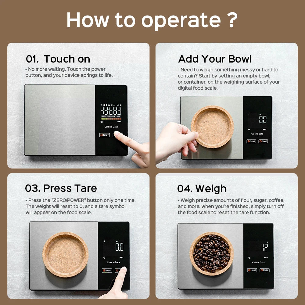 ZenGrounding™ Smart Kitchen Scale Food